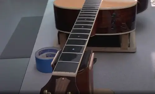 Acoustic Guitar no strings with oil