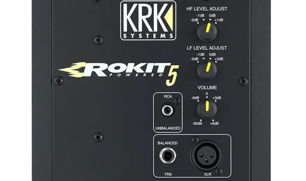 KRK Rokit 5 Studio monitor inputs