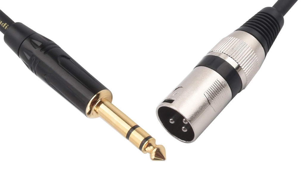 Quarter Inch TRS to XLR Cable Male Plugs