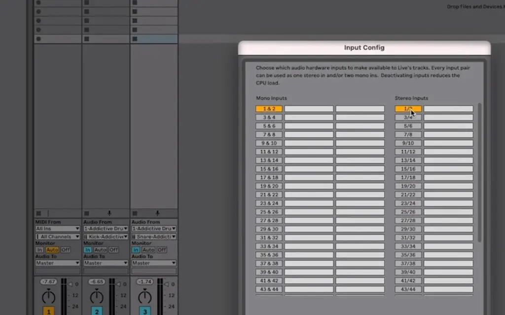 Ableton Input Config