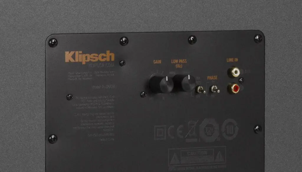 Klipsch Reference R Subwoofer Back Low Pass Filter