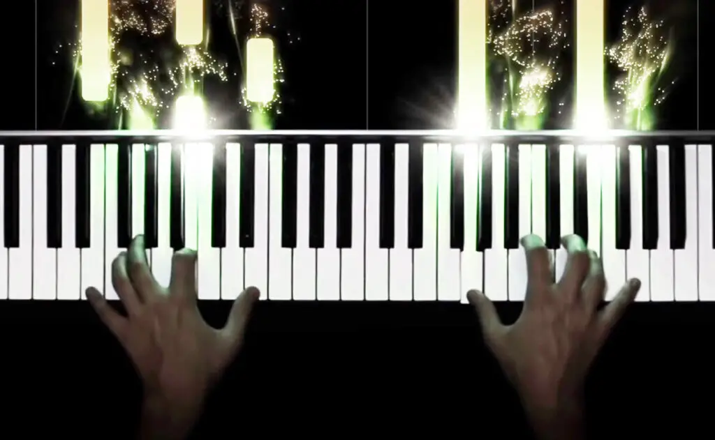 Piano Playing Light Up Keys